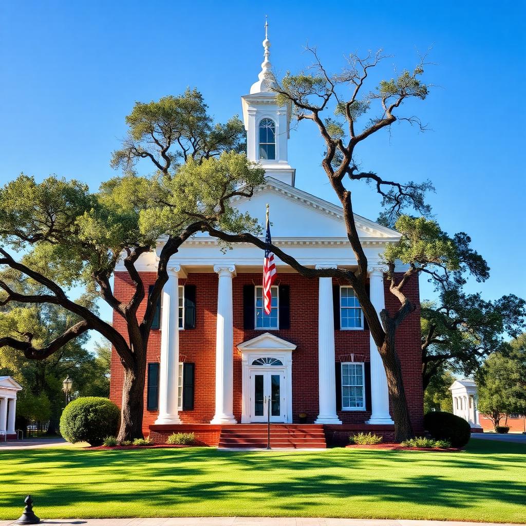 Historic Powhatan County Courthouse, colonial Virginia architecture