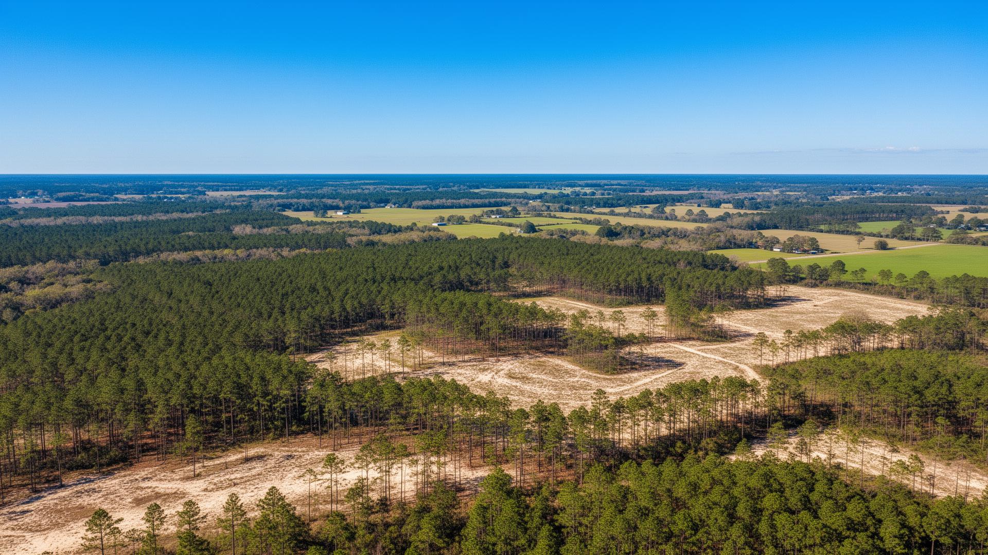 Richmond County Sandhills pine forests and sandy terrain