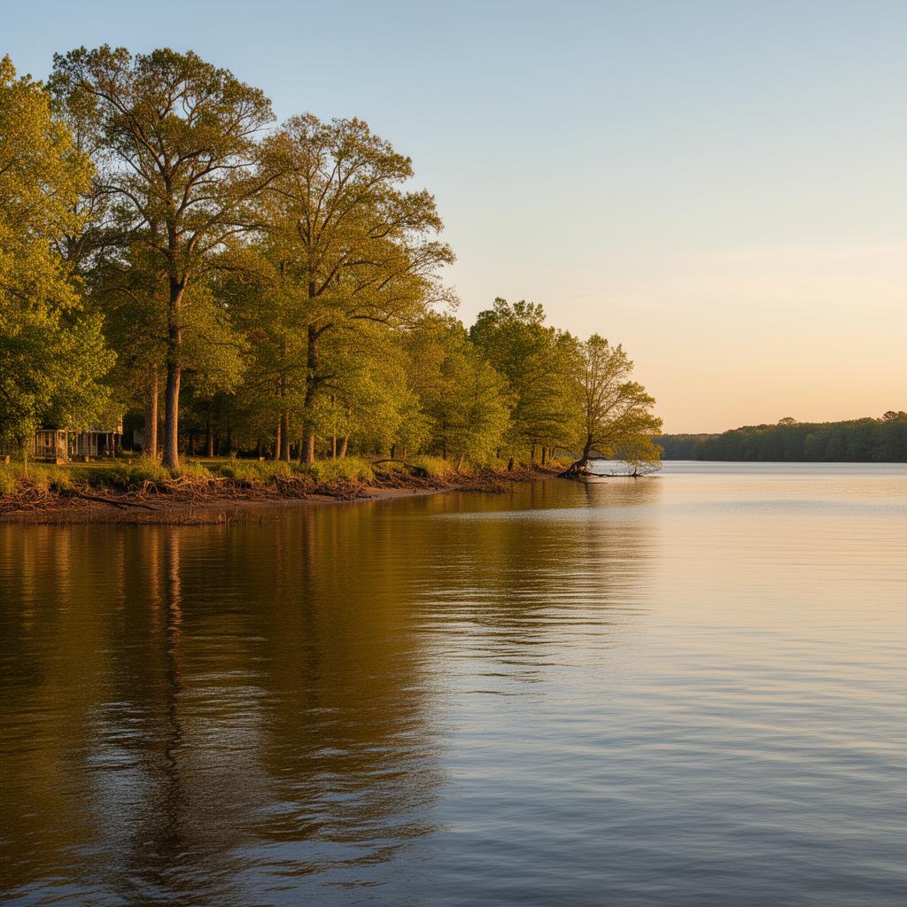 Rappahannock River waterfront in Richmond County Virginia