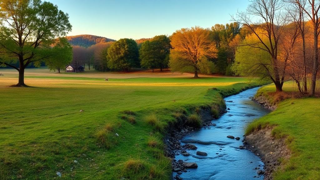 Scenic Tennessee countryside with creek