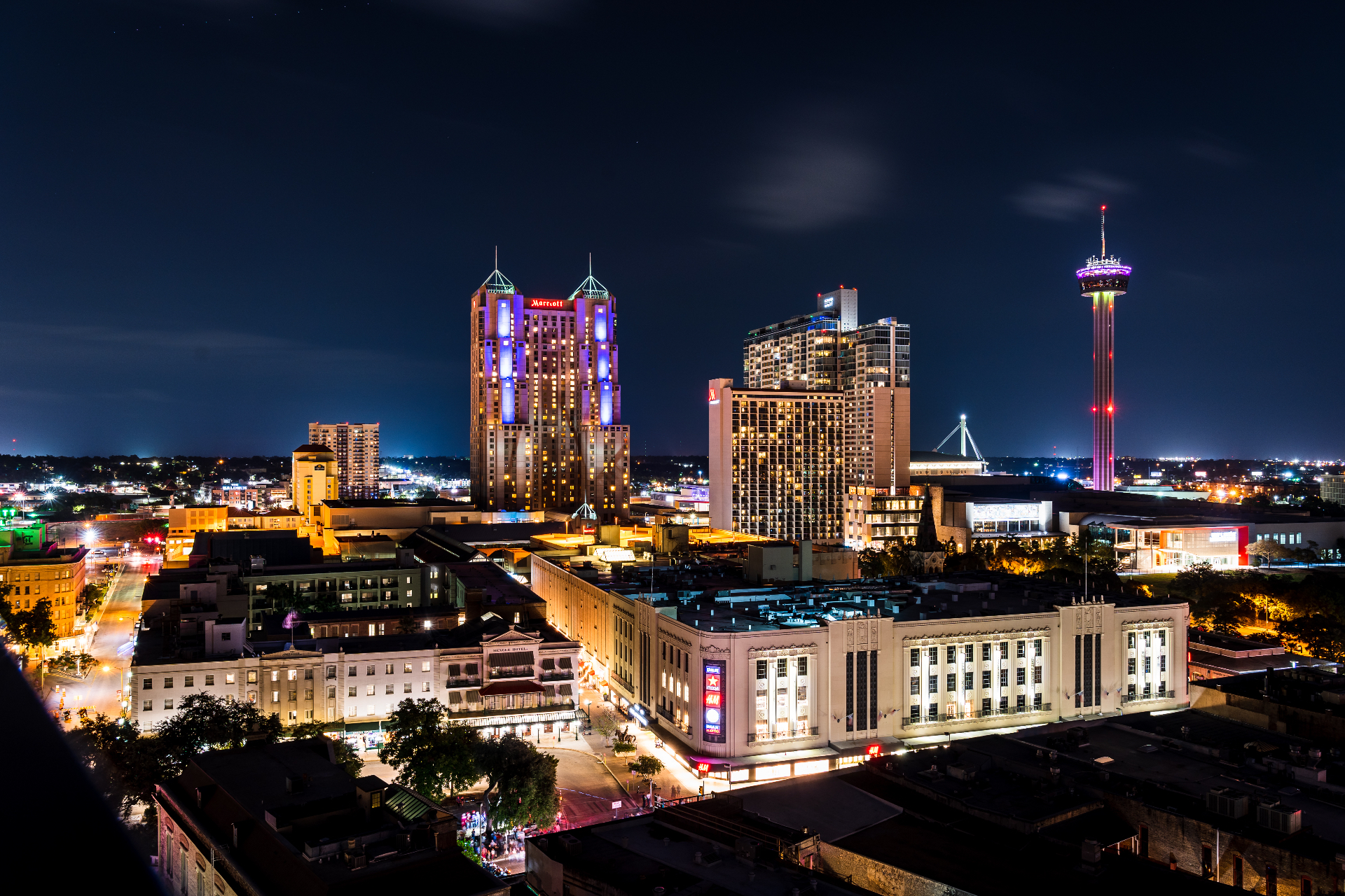 San Antonio downtown skyline with Tower of the Americas