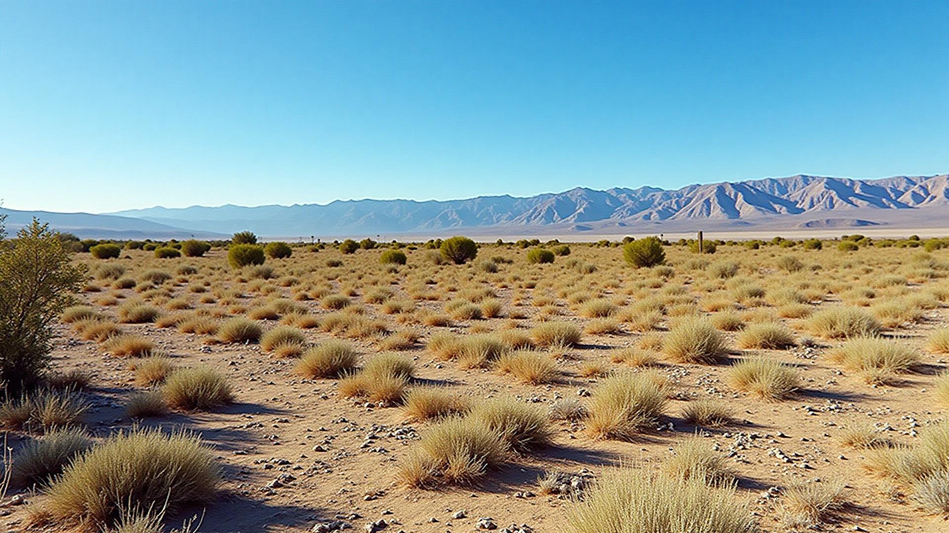 Wide open desert land in San Bernardino County