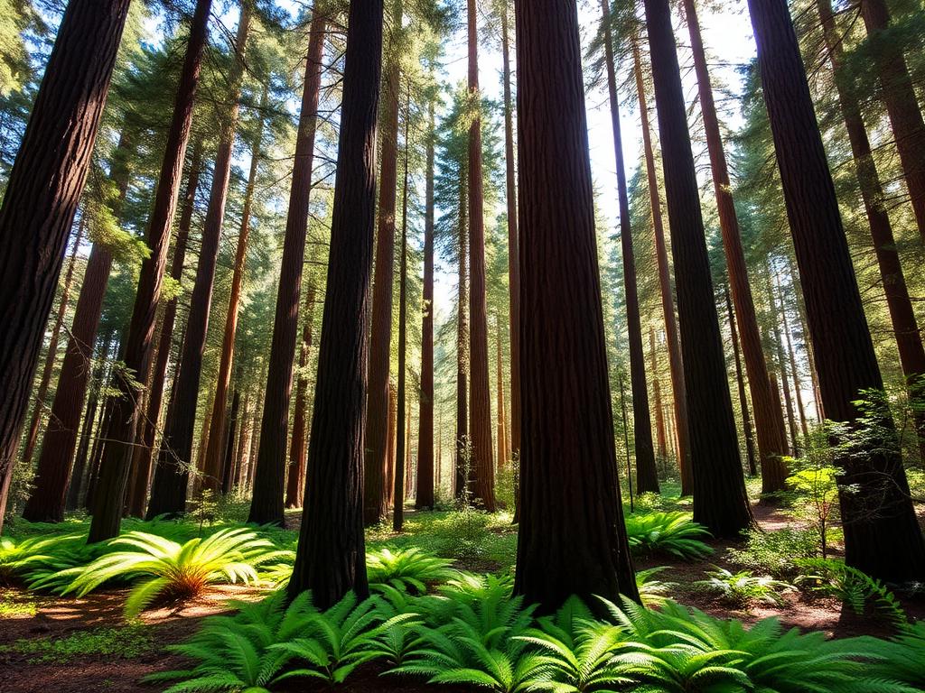 Redwood forest land in San Mateo County