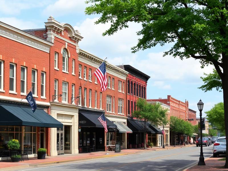 Historic downtown Georgetown Kentucky main street