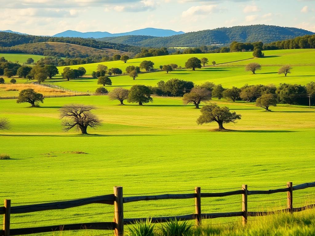 Pastoral farmland in Sequoyah County Oklahoma