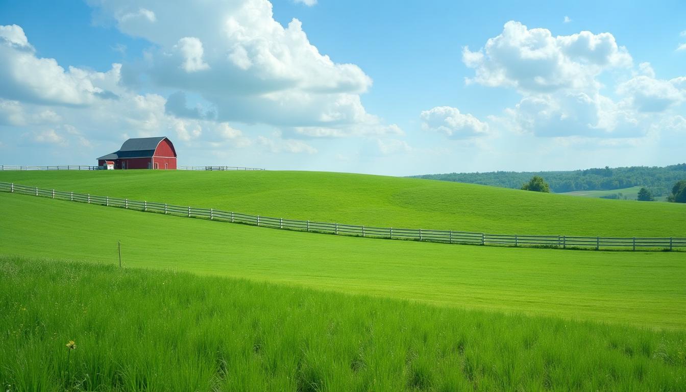 Rolling farmland in Sumner County Tennessee