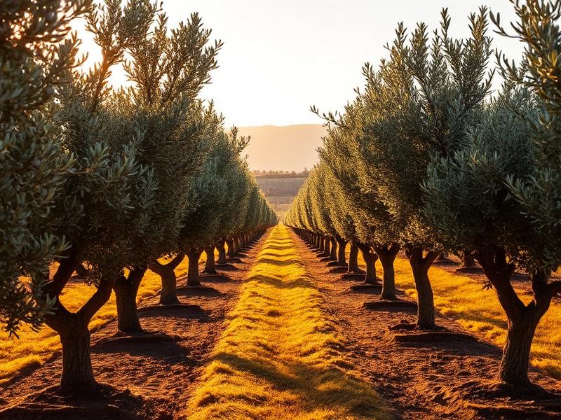 Olive orchard agricultural land in Tehama County California