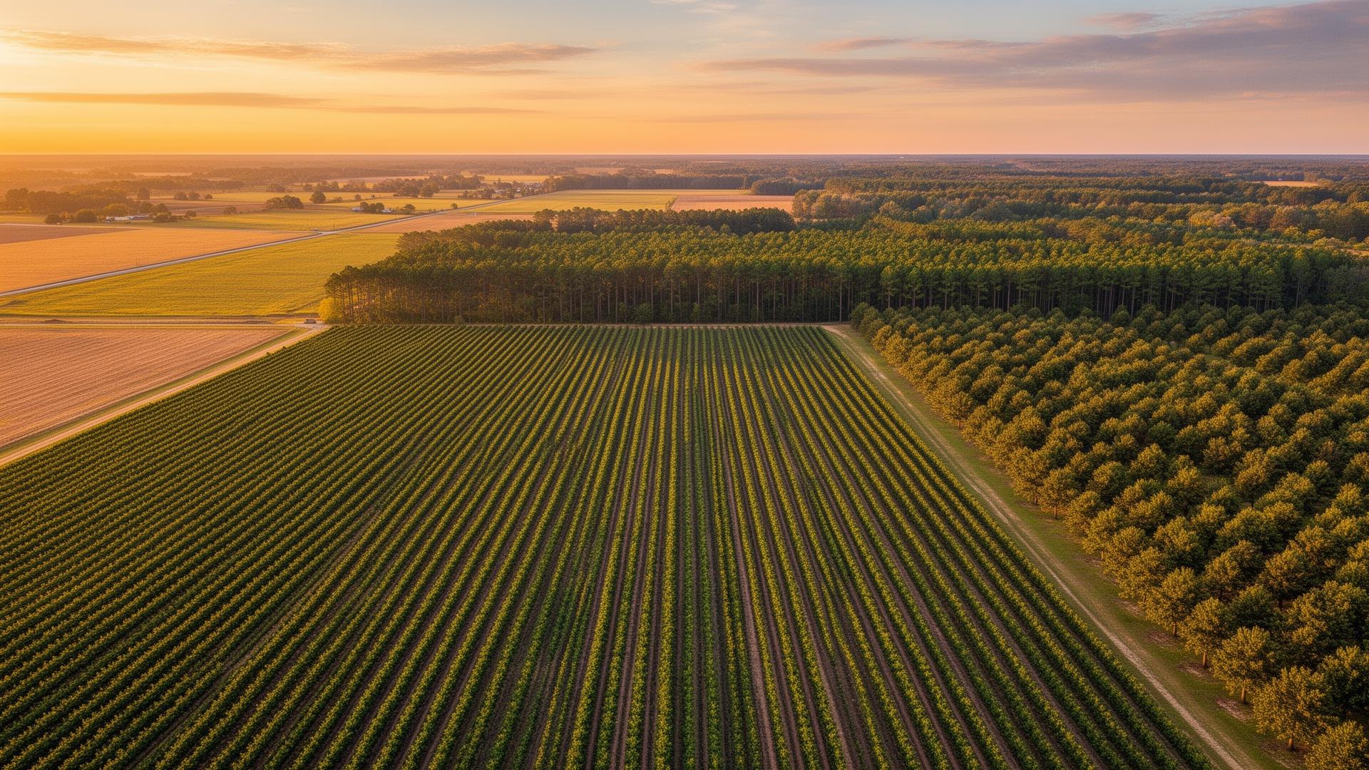Fertile farmland in Tift County, Georgia