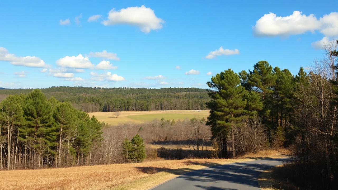 Wayne County North Carolina rural land with pine forest
