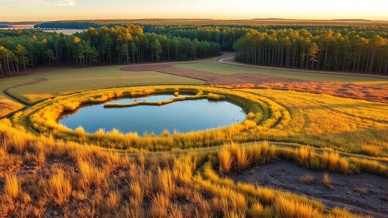 Wayne County land with pond and open fields