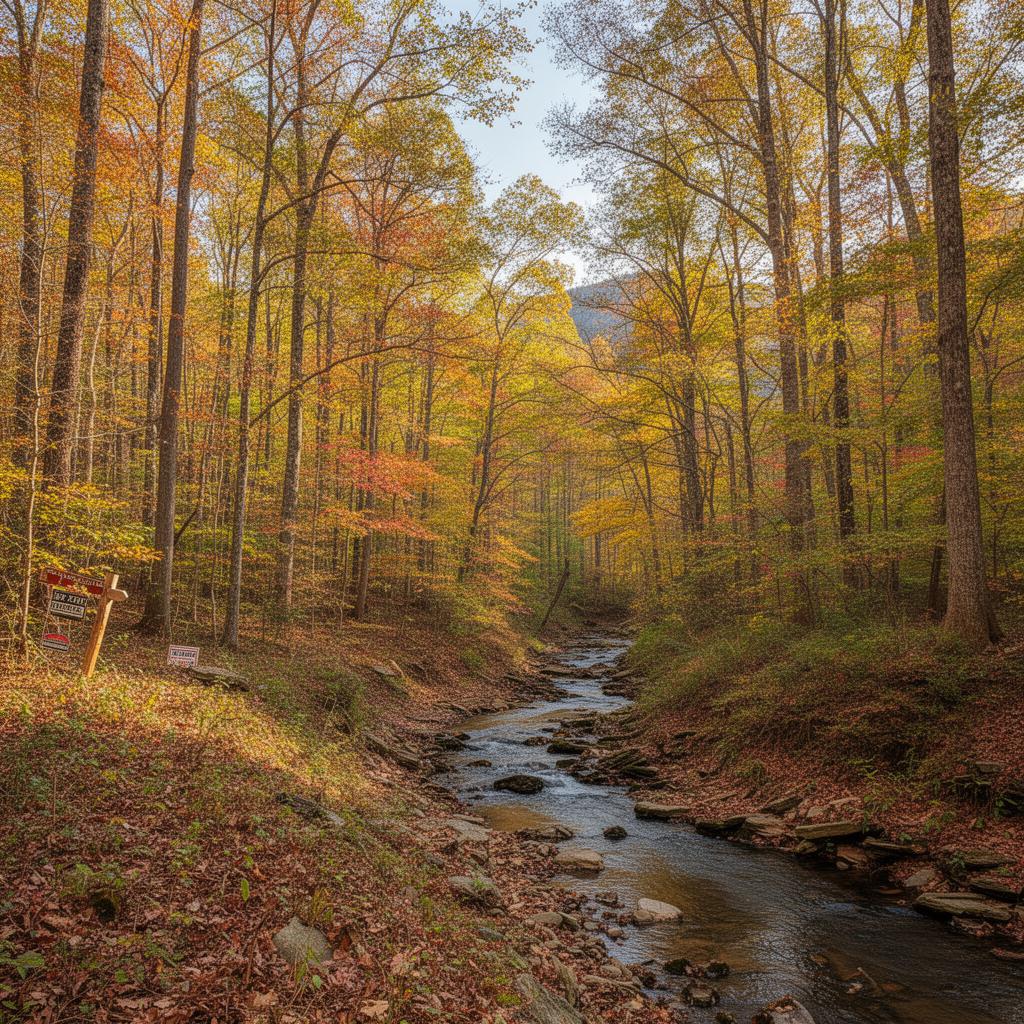Wooded land with creek in Whitfield County Georgia