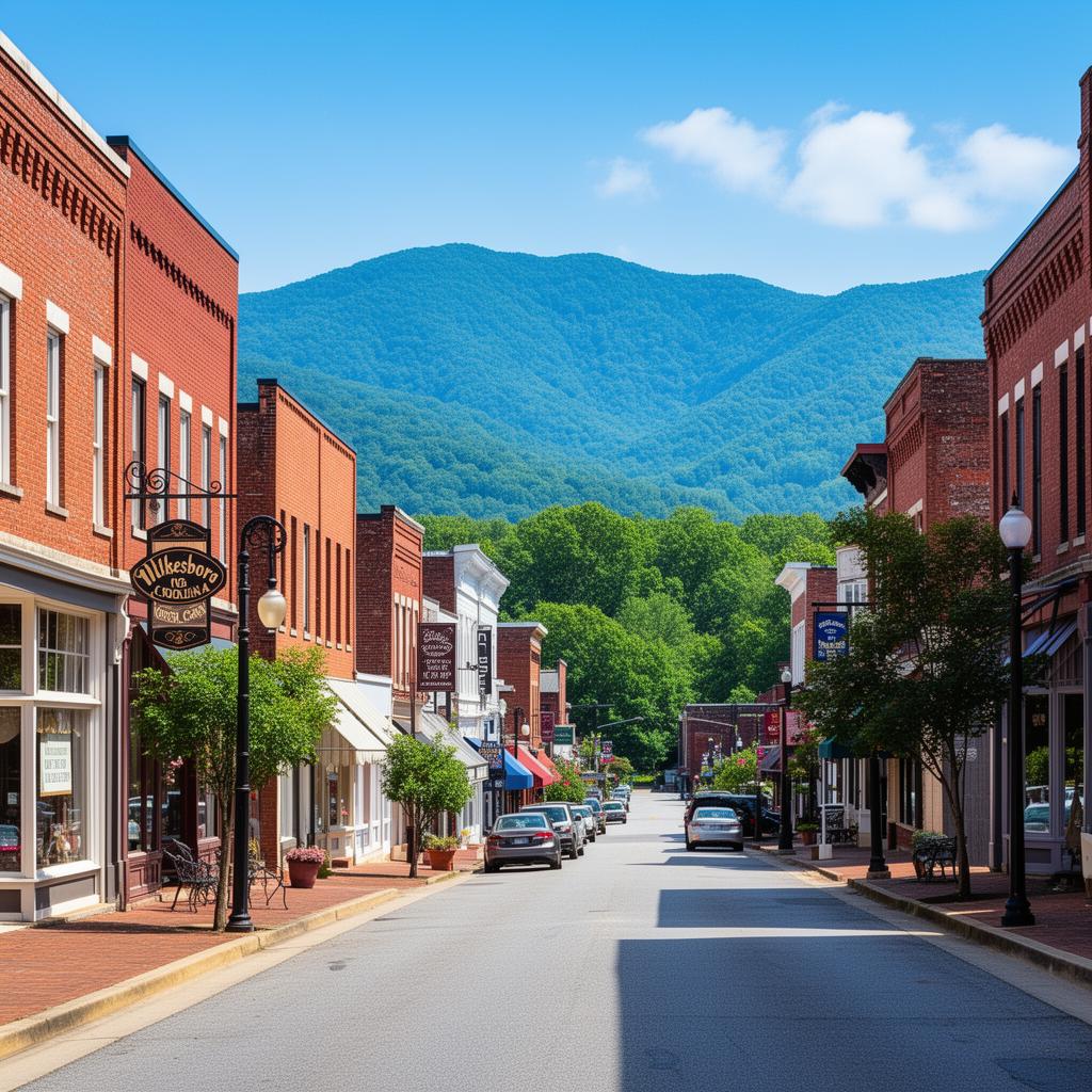 Historic downtown Wilkesboro, North Carolina