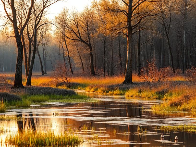 Wetland habitat in the Wolf River corridor