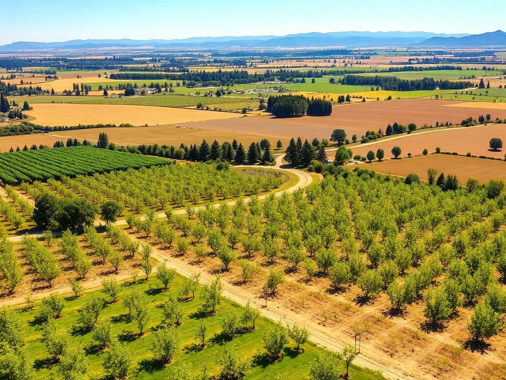 Agricultural farmland in Yuba County California